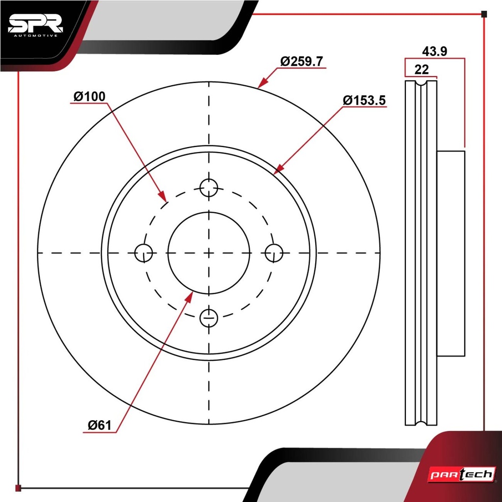 PA-DP-20066 — DISCO DEL. NISSAN MARCH L4 1.6L GAS 2012-2023 (VENTILADO)
