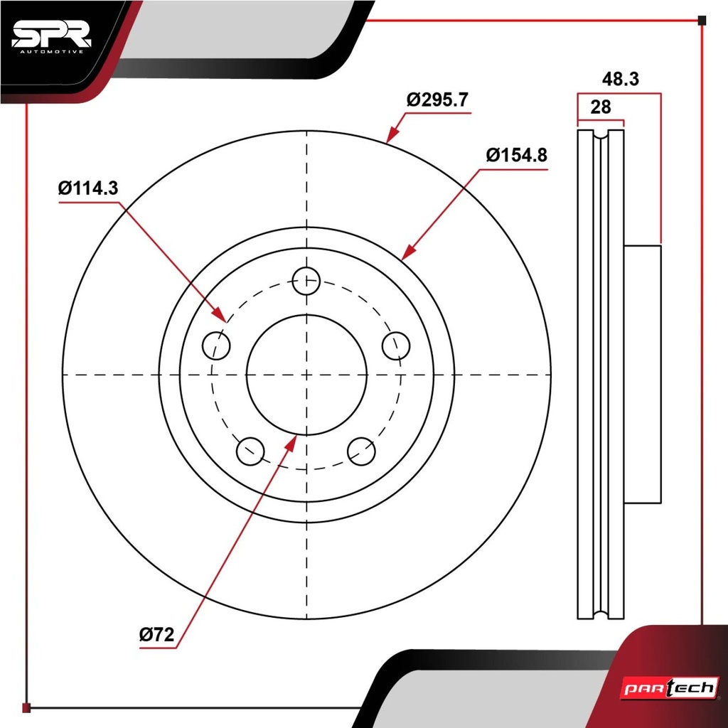 DISCO DEL. FORD EDGE V6 3.5L GAS 2007-2011 (VENTILADO)