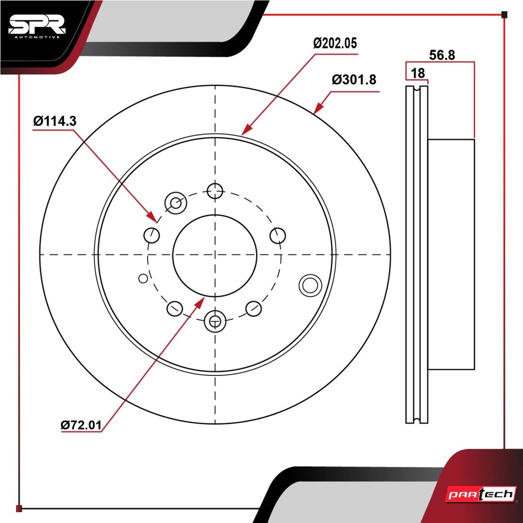 DISCO TRAS. MAZDA CX-7 L4 2.3L GAS 2007-2012 (VENTILADO)