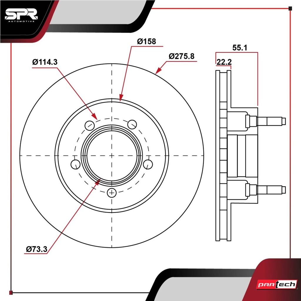 PA-DP-5448 — DISCO DEL. FORD EXPLORER V6 4.0L GAS 1991-1992 (VENTILADO)