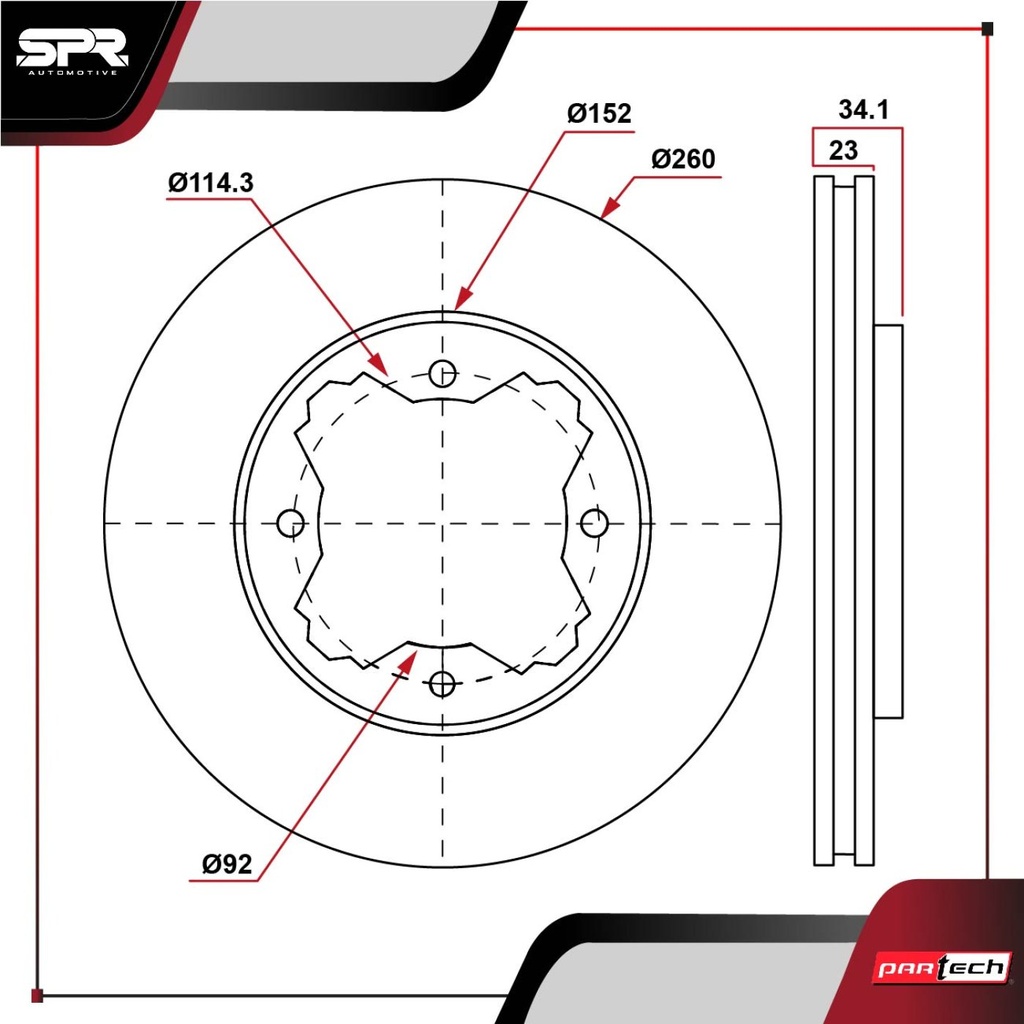 PA-DP-3287 — DISCO DEL. HONDA ACCORD L4 2.2L GAS 1990-1997 (VENTILADO)