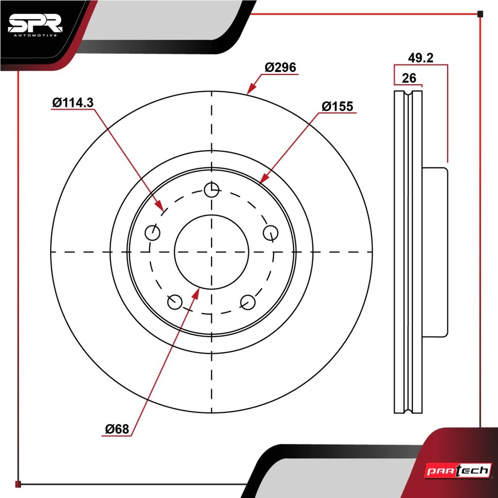 DISCO DEL. NISSAN ALTIMA L4 2.5L GAS 2012-2019 (VENTILADO)