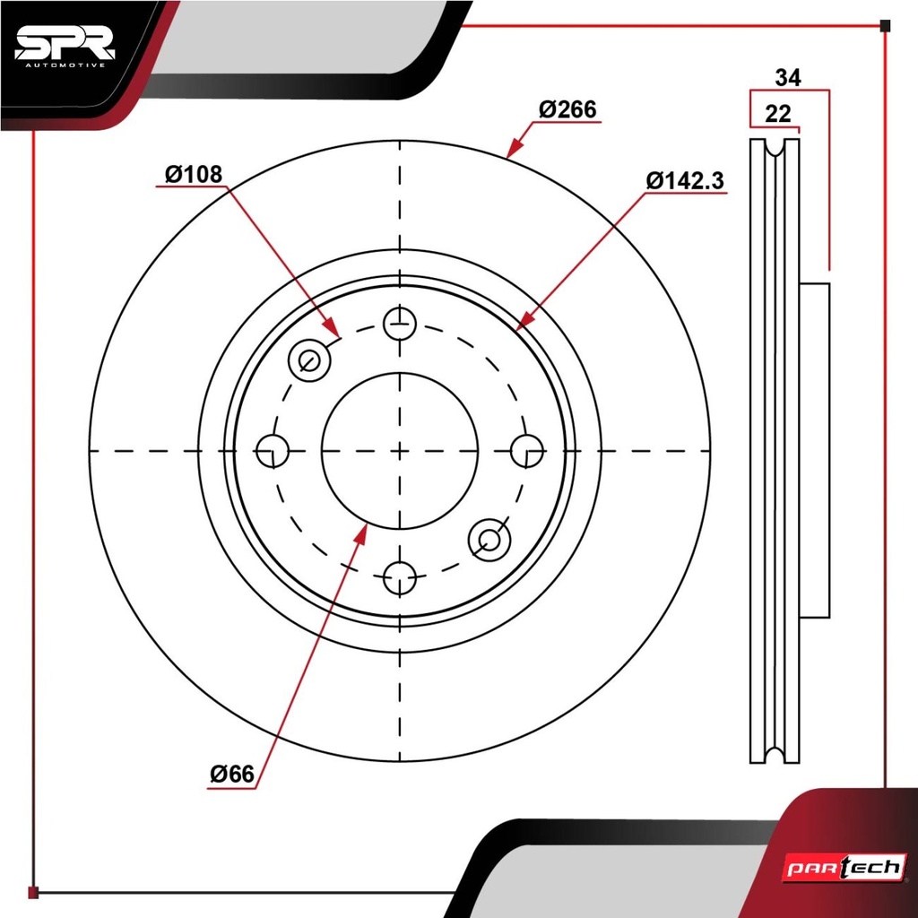 PA-DP-21006 — DISCO DEL. PEUGEOT 301 L4 1.6L GAS 2013-2018 (VENTILADO)