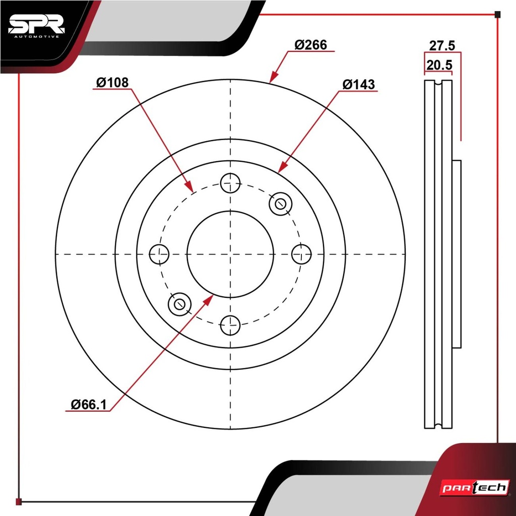 PA-DP-21007 — DISCO DEL. PEUGEOT 206 L4 1.6L GAS 2001-2007