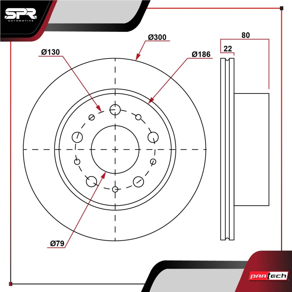 PA-DP-22003 — DISCO TRAS. RAM PROMASTER 3500 V6 3.6L GAS 2014-2020 (VENTILADO)
