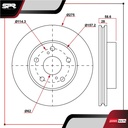 DISCO DEL. TOYOTA HILUX L4 2.7L GAS 2006-2022 (VENTILADO)