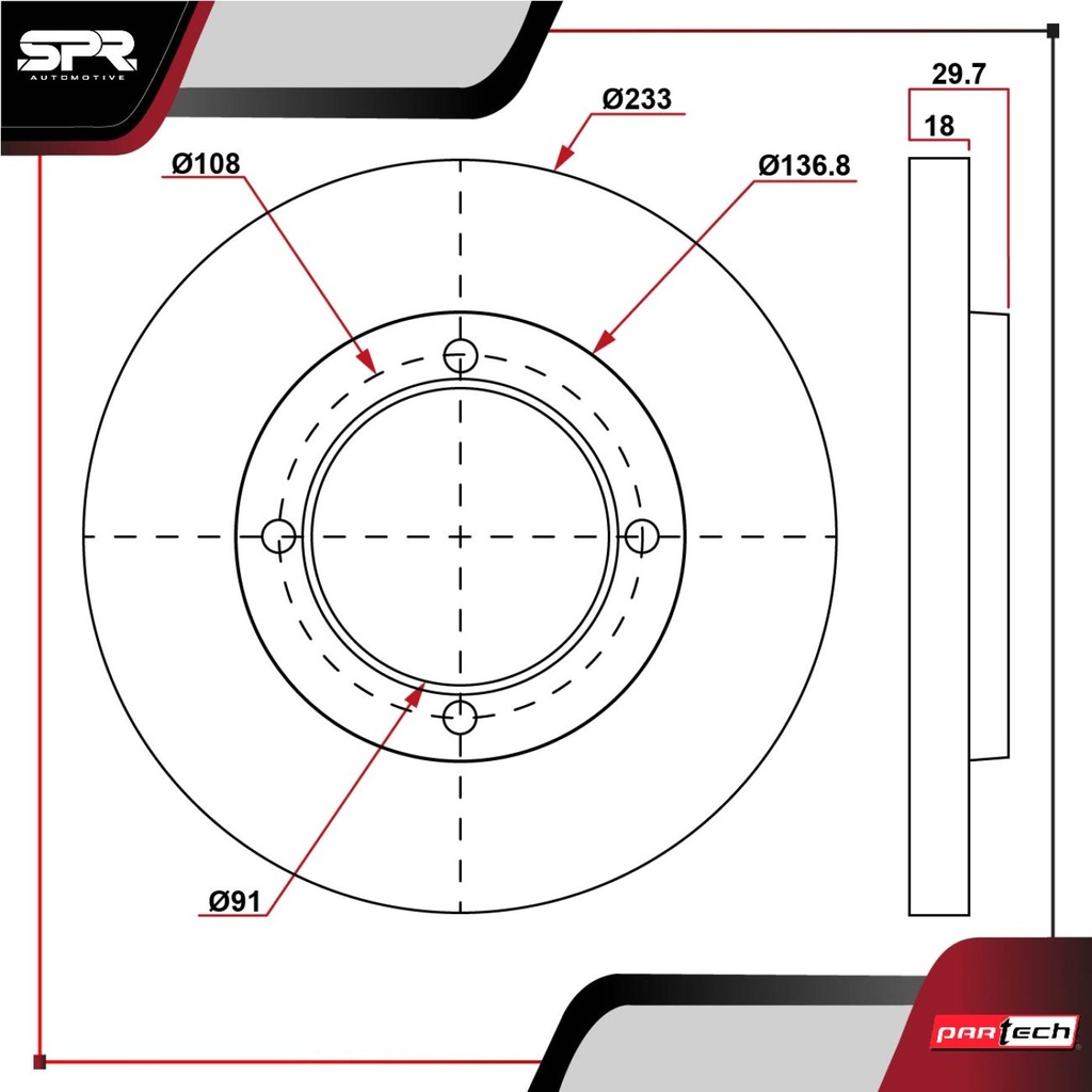 PA-DP-27043 — DISCO DEL. TOYOTA AVANZA L4 1.5L GAS 2007-2012 (SOLIDO)