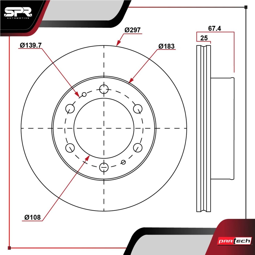 DISCO DEL. TOYOTA HILUX L4 2.8L DIESEL 2018-2020 (VENTILADO)
