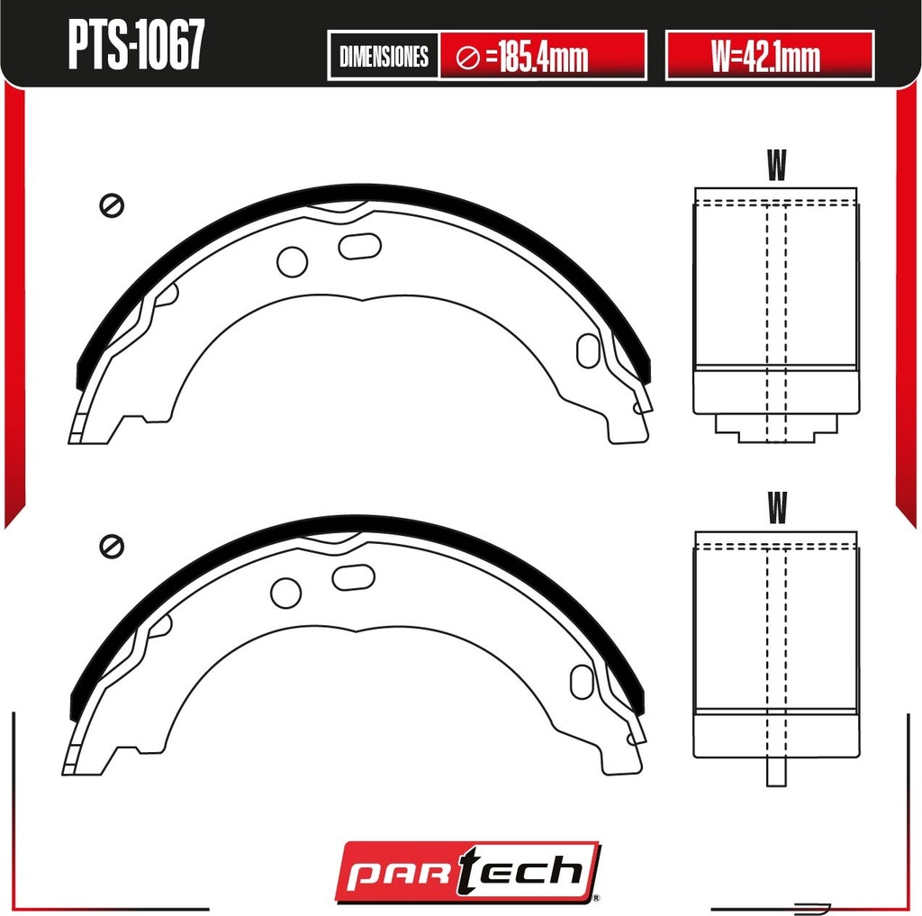 BALATAS DE TAMBOR TRAS. DODGE RAM PROMASTER 1500 V6 3.6 2014-2019