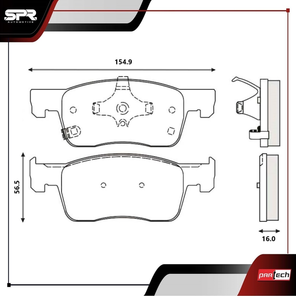 Juego de Balatas de Disco PARTECH