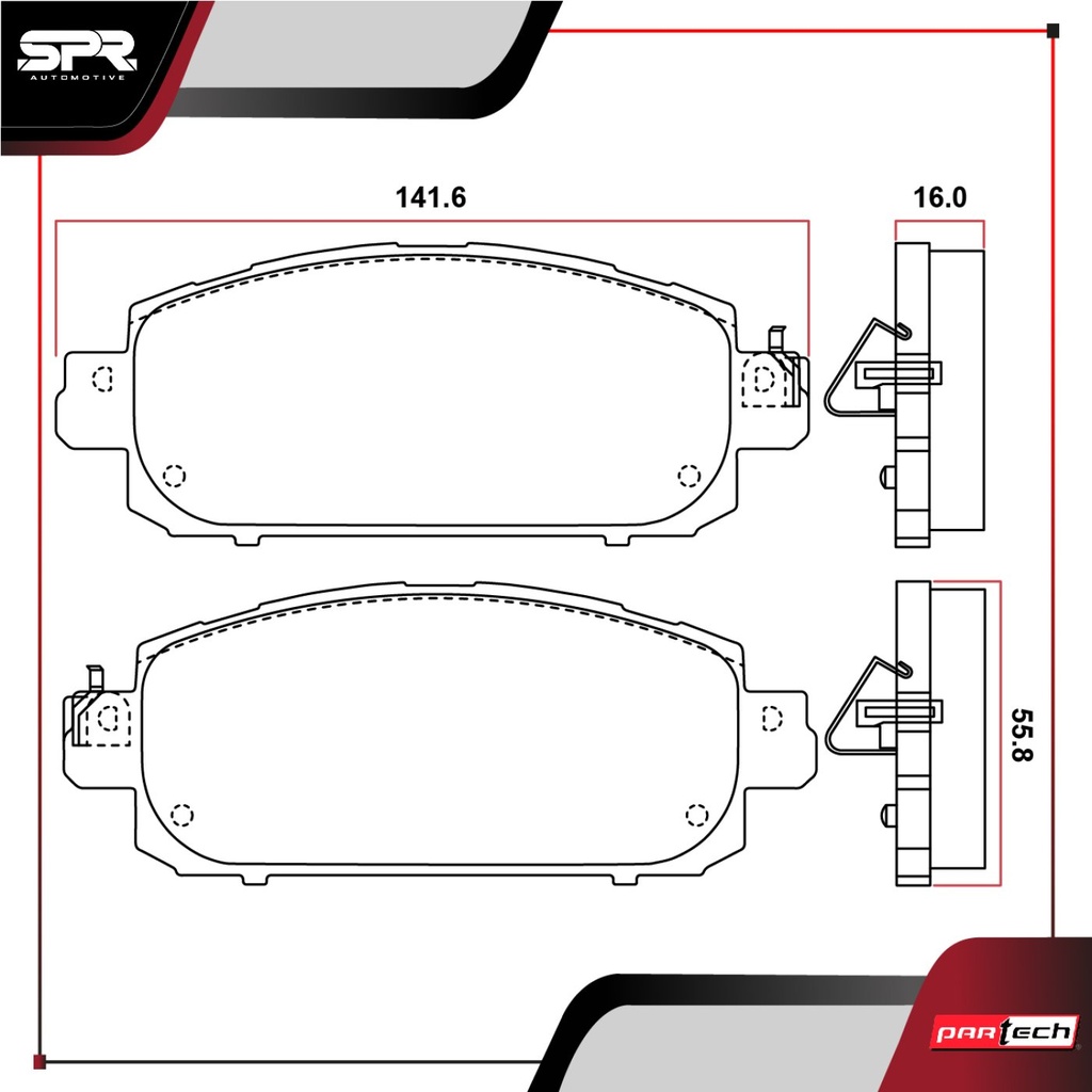 PA-PC2310K — Juego de Balatas de Disco PARTECH