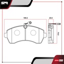 PASTILLAS DE FRENOS DEL. DODGE SPRINTER 3500 V6 3.5 GAS 2007-2009