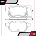 PASTILLAS DE FRENOS TRAS. TOYOTA COROLLA L4 1.8 GAS 2009-2020