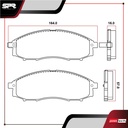 PASTILLAS DE FRENOS DEL. NISSAN XTERRA V6 3.3 GAS 2000-2004