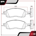 PASTILLAS DE FRENOS DEL. NISSAN ALTIMA L4 2.5 GAS 2013-2023
