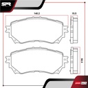 PASTILLAS DE FRENOS DEL. MAZDA 6 L4 2.5 GAS 2014-2020