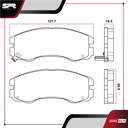 PASTILLAS DE FRENOS DEL. ISUZU AMIGO V6 3.2 GAS 1998-2000