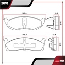 PASTILLAS DE FRENOS DEL. DODGE CARAVAN V6 3.0 GAS 1996-2000