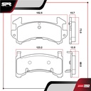 PASTILLAS DE FRENOS DEL. CHEVROLET CAMARO V8 5.0 GAS 1982-1992