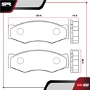 PASTILLAS DE FRENOS DEL. NISSAN 720 L4 2.5 GAS 1983-1986