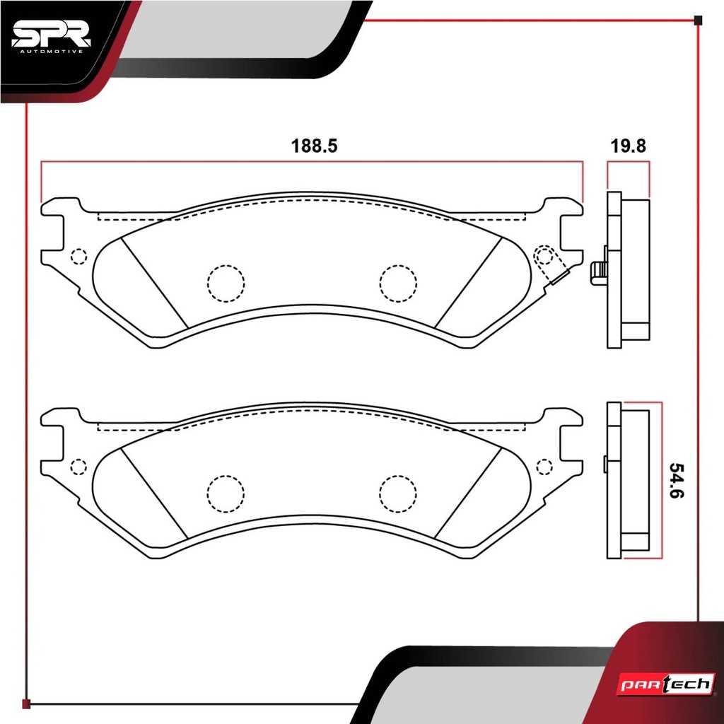 PASTILLAS DE FRENOS TRAS. DODGE RAM 1500 V6 3.7 GAS 2006-2008
