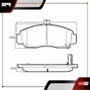 PASTILLAS DE FRENOS DEL. HONDA ACCORD V6 3.0L GAS 2003-2007