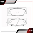 PASTILLAS DE FRENOS TRAS. KIA SORENTO V6 3.3 GAS 2014-2015