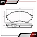 PASTILLAS DE FRENOS DEL. MAZDA PROTEGE L4 1.8 GAS 1999-2000