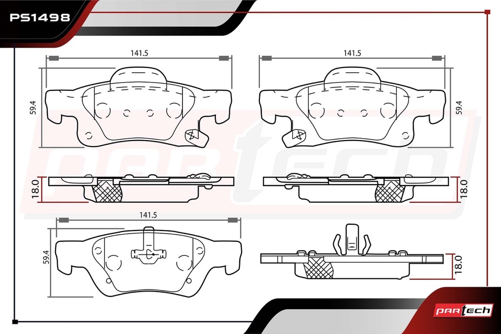 PASTILLAS DE FRENOS TRAS. DODGE DURANGO V8 5.7 GAS 2011-2020