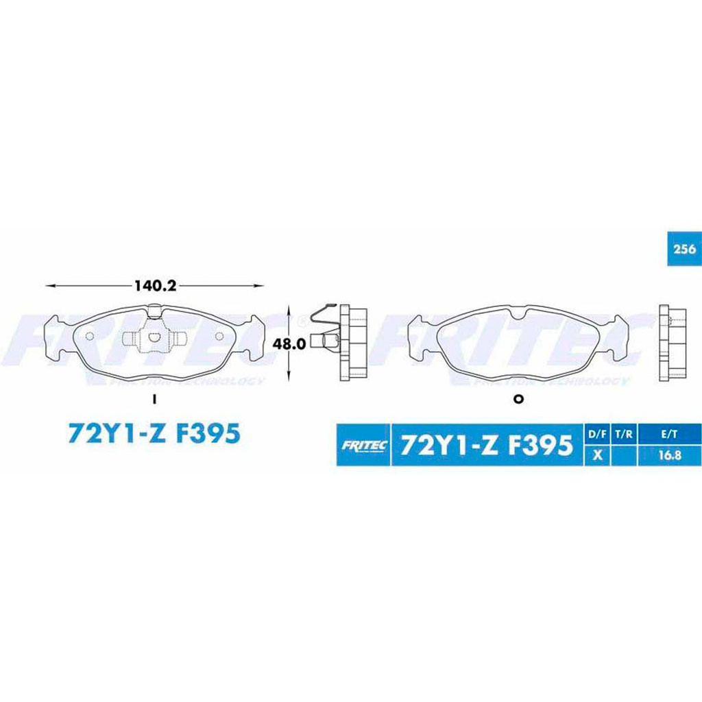Pastilla para freno de disco Fritec. Formula Ceramic Specific. Delantera Fritec SPC-72Y1-Z