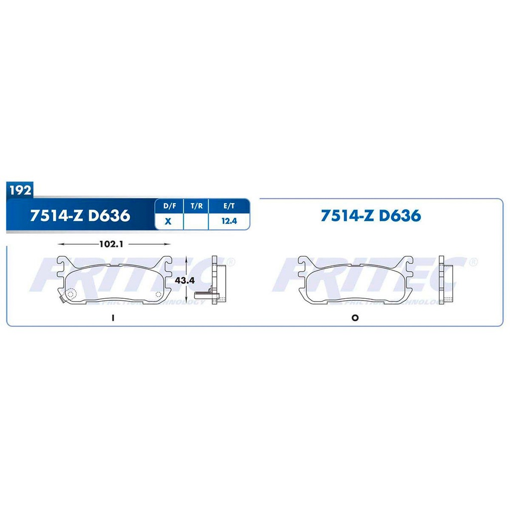 Pastilla para freno de disco Fritec. Formula Ceramic Specific. Trasera Fritec SPC-7514-Z