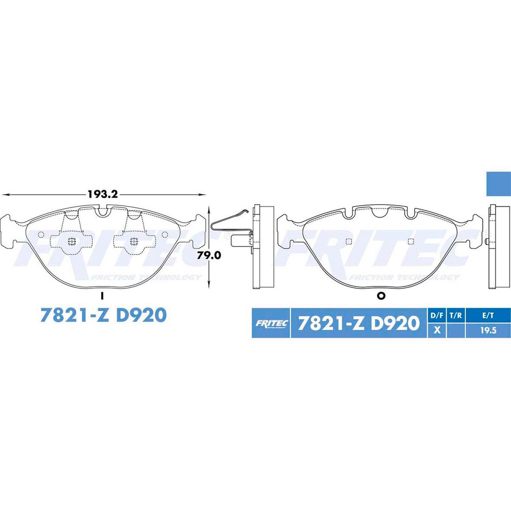 Pastilla para freno de disco Fritec. Formula Ceramic Specific. Delantera Fritec SPC-7821-Z