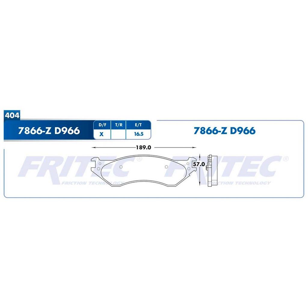 FR-SPC-7866-Z — Pastilla para freno de disco Fritec. Formula Ceramic Specific. Delantera Fritec SPC-7866-Z