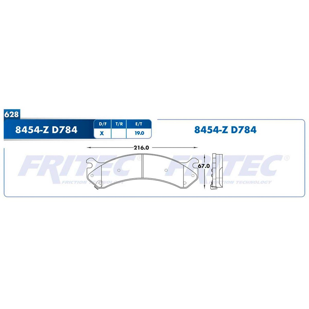FR-SPC-8454-Z — Pastilla para freno de disco Fritec. Formula Ceramic Specific. Delantera Fritec SPC-8454-Z