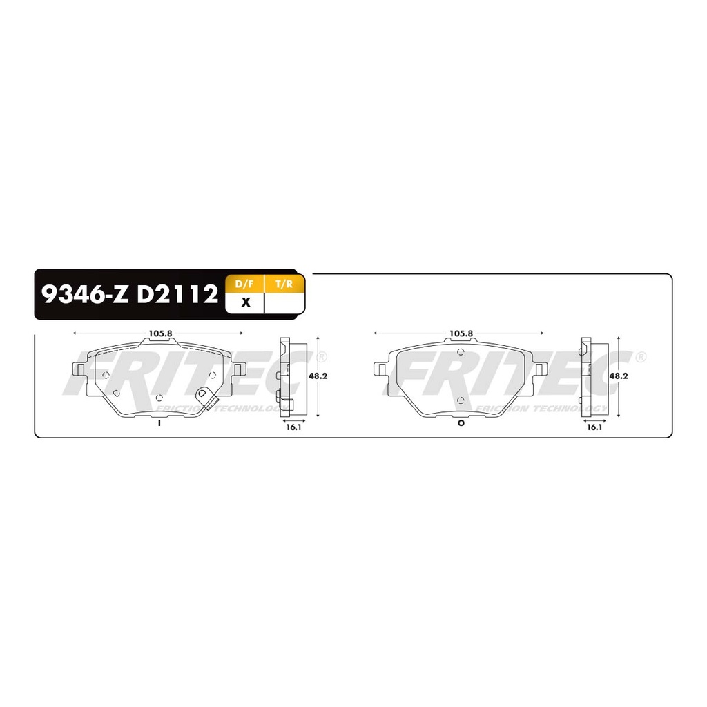 Pastilla para freno de disco Fritec. Formula Ceramic Specific. Trasera Fritec SPC-9346-Z
