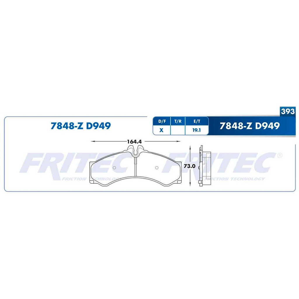 Pastilla para freno de disco Fritec. Formula Ceramic HD. Delantera Fritec SHD7848-Z