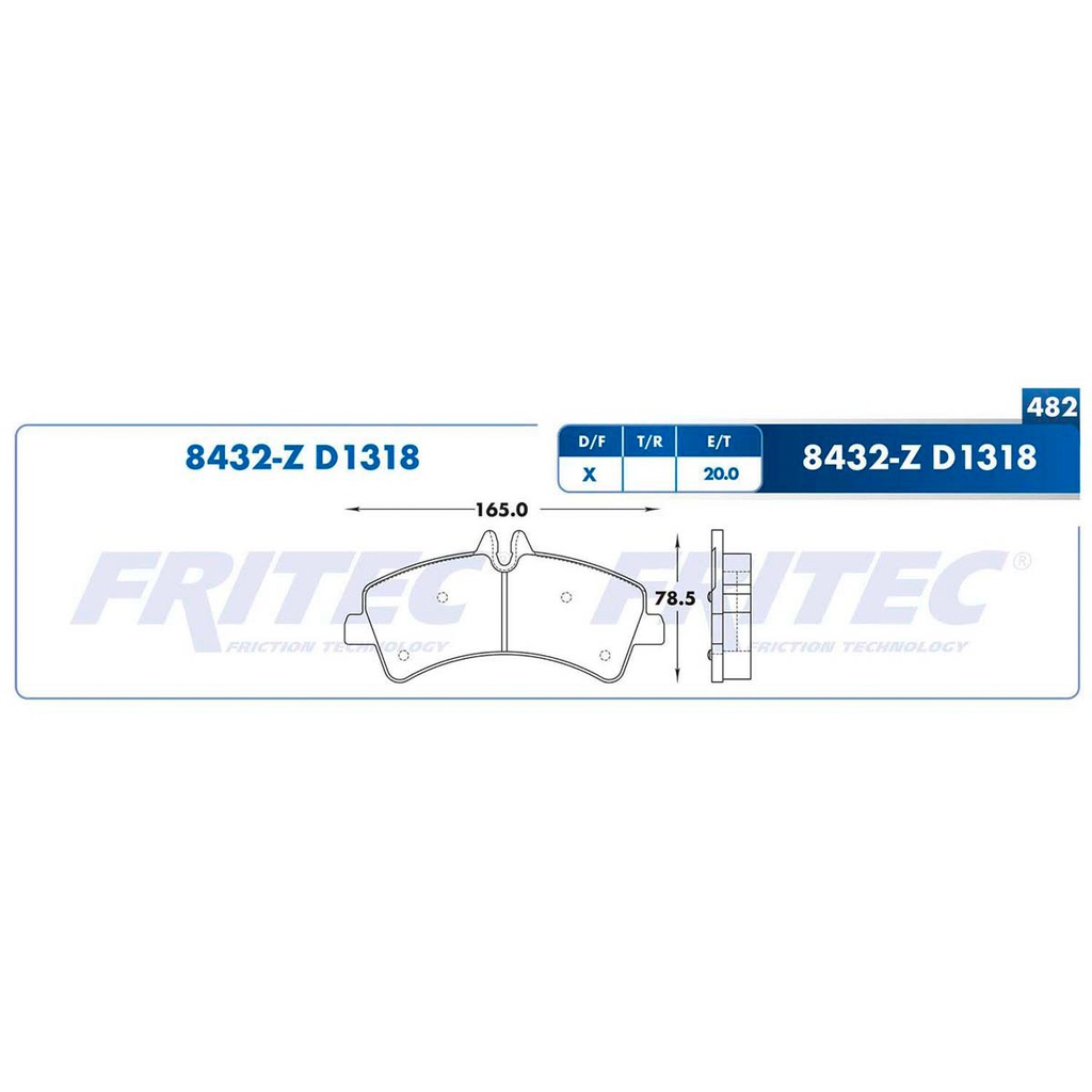 FR-SHD8432-Z — Pastilla para freno de disco Fritec. Formula Ceramic HD. Trasera Fritec SHD8432-Z