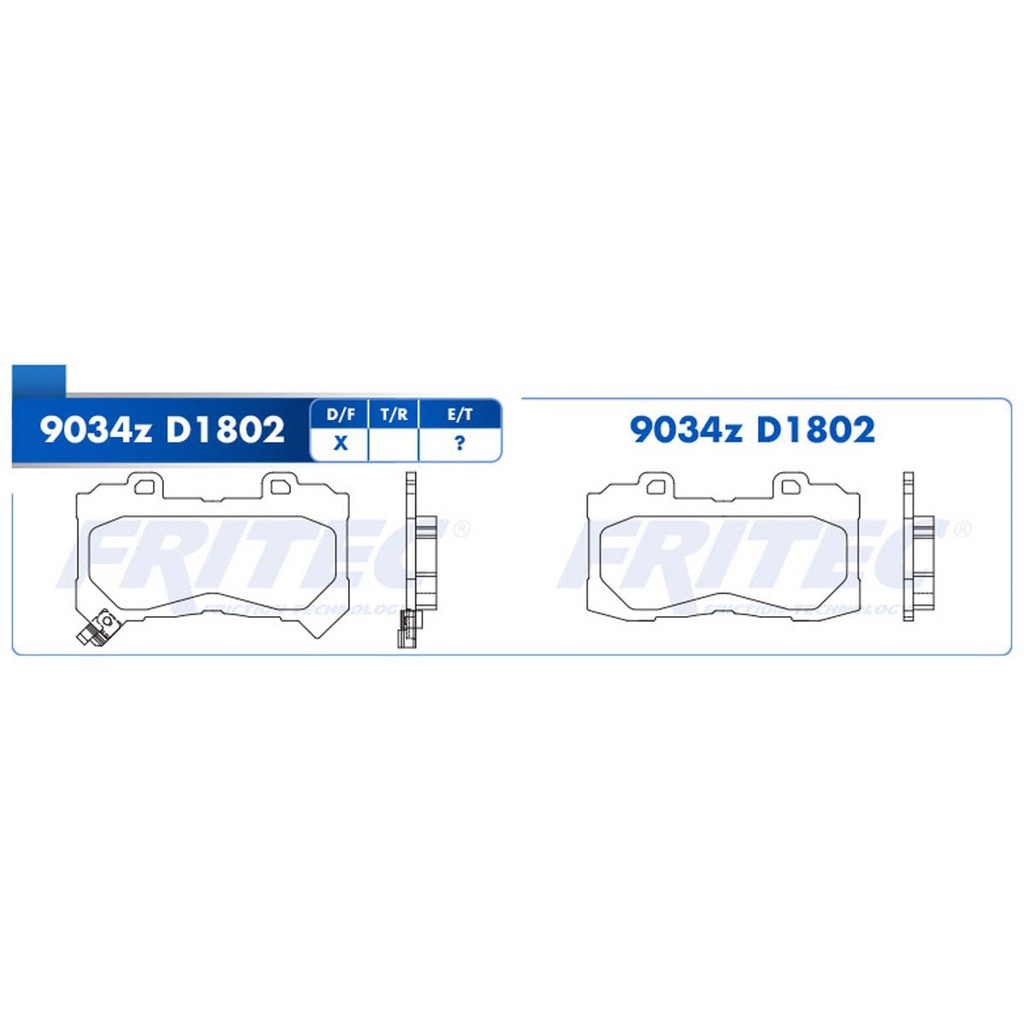 Pastilla para freno de disco Fritec. Formula Ceramic HD. Delantera Fritec SHD9034-Z