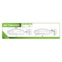 Pastilla para freno de disco Bioceramic. Formula Hibrida LowMet. Delantera BioCeramic BIO 7265-D376