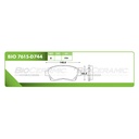 Pastilla para freno de disco Bioceramic. Formula Hibrida LowMet. Delantera BioCeramic BIO 7615-D744