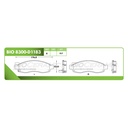 Pastilla para freno de disco Bioceramic. Formula Hibrida LowMet. Delantera BioCeramic BIO 8300-D1183