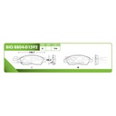 Pastilla para freno de disco Bioceramic. Formula Ceramica Organica. Delantera BioCeramic BIO 8804-D1592