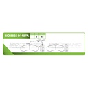 Pastilla para freno de disco Bioceramic. Formula Hibrida LowMet. Trasera BioCeramic BIO 8835-D1487A