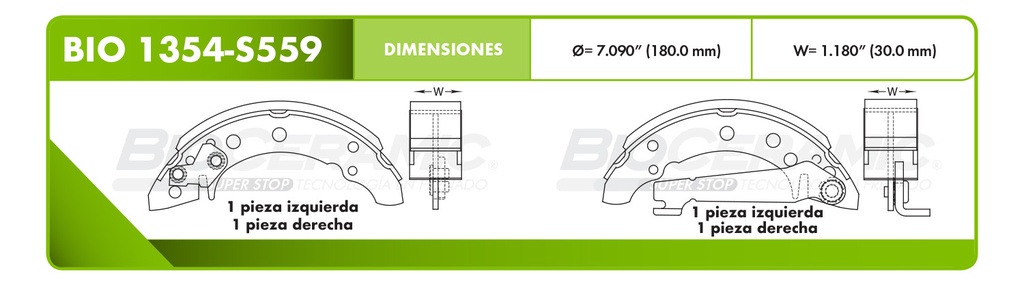 Zapata para freno Bioceramic FT BioCeramic BIO 1354-S559