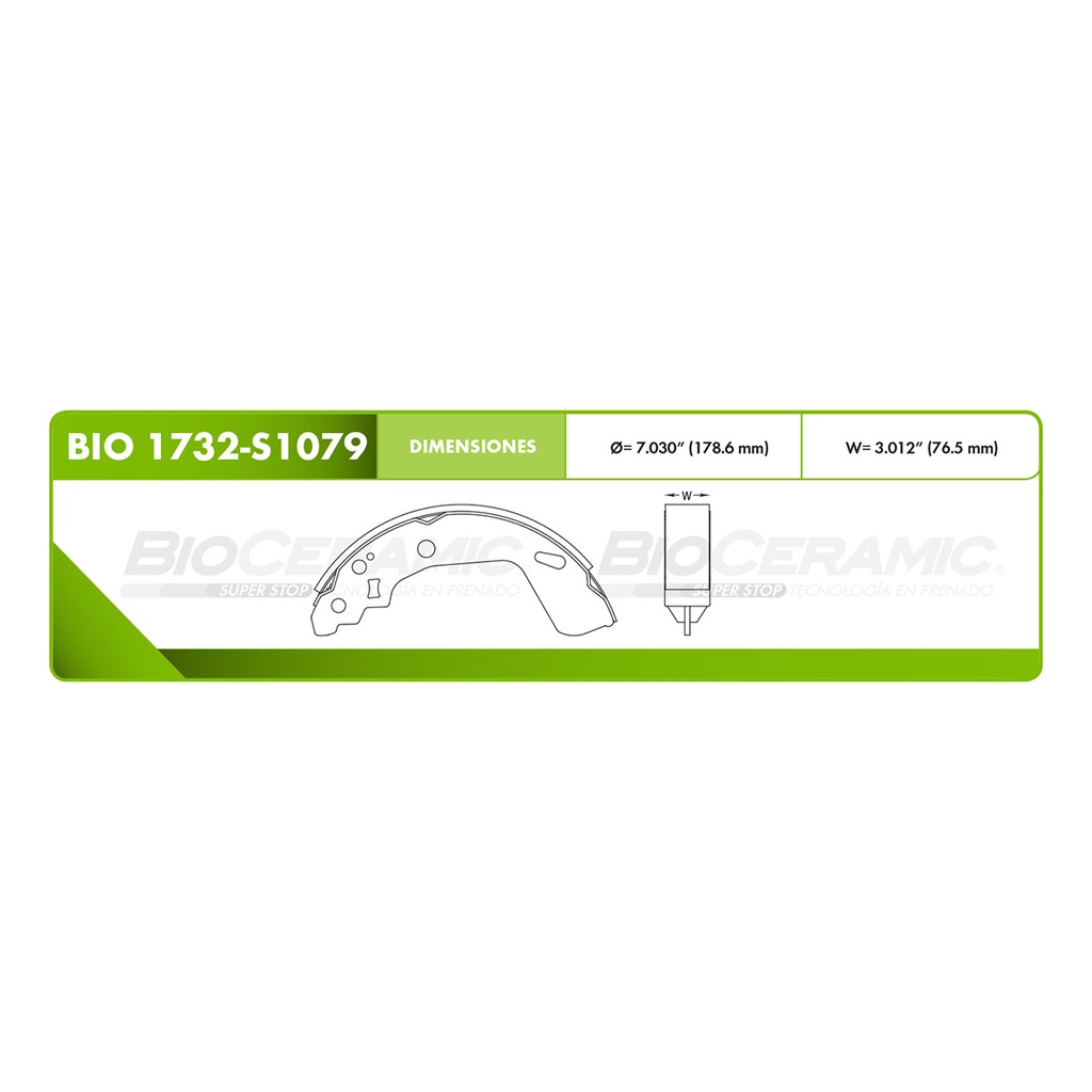 Zapata para freno Bioceramic FT BioCeramic BIO 1732-S1079