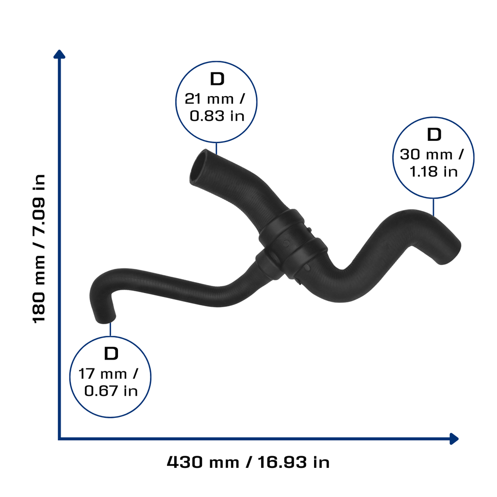 CA-3895 — Manguera Radiador CAUPLAS 3895