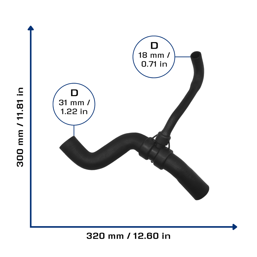 CA-4095 — Manguera Radiador CAUPLAS 4095