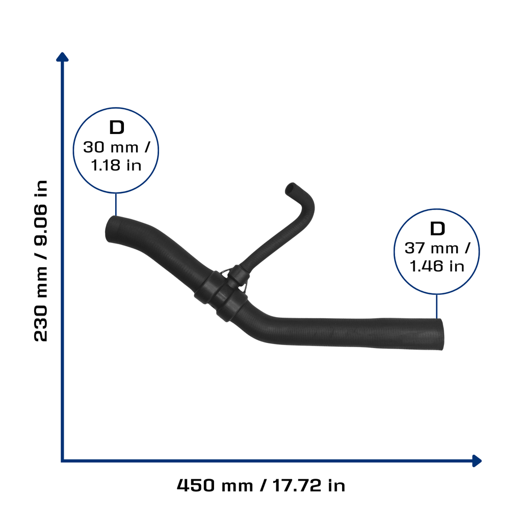 CA-3980 — Manguera Radiador CAUPLAS 3980