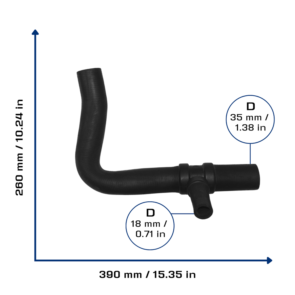 CA-3974 — Manguera Radiador CAUPLAS 3974
