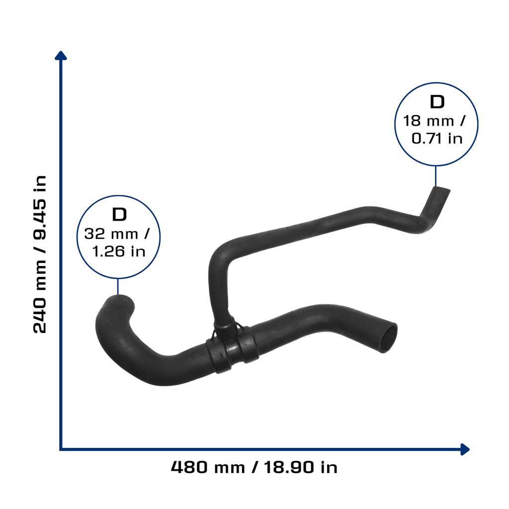 CA-4958 — Manguera Radiador CAUPLAS 4958